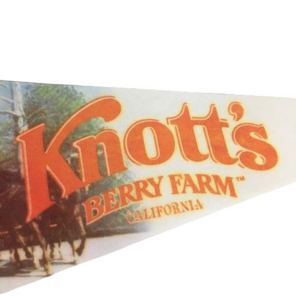 Vtg 1960's KNOTTS BERRY FARM 30" Felt Pennant Flag Stagecoach Train California - Picture 3 of 8